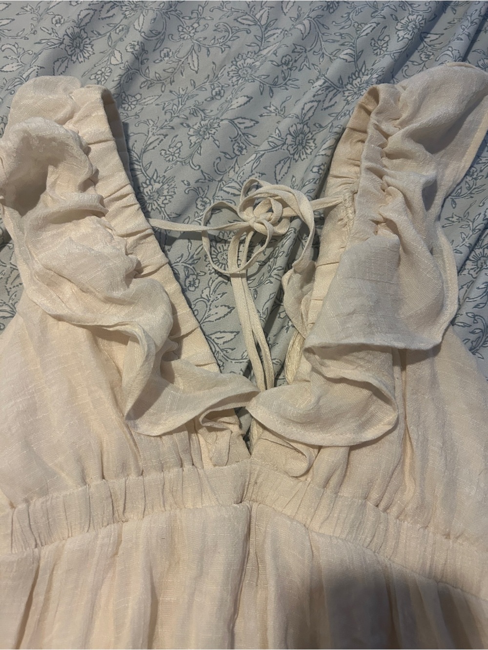 HYFVE Cream Ruffle Mini Dress - Picture 2 of 6